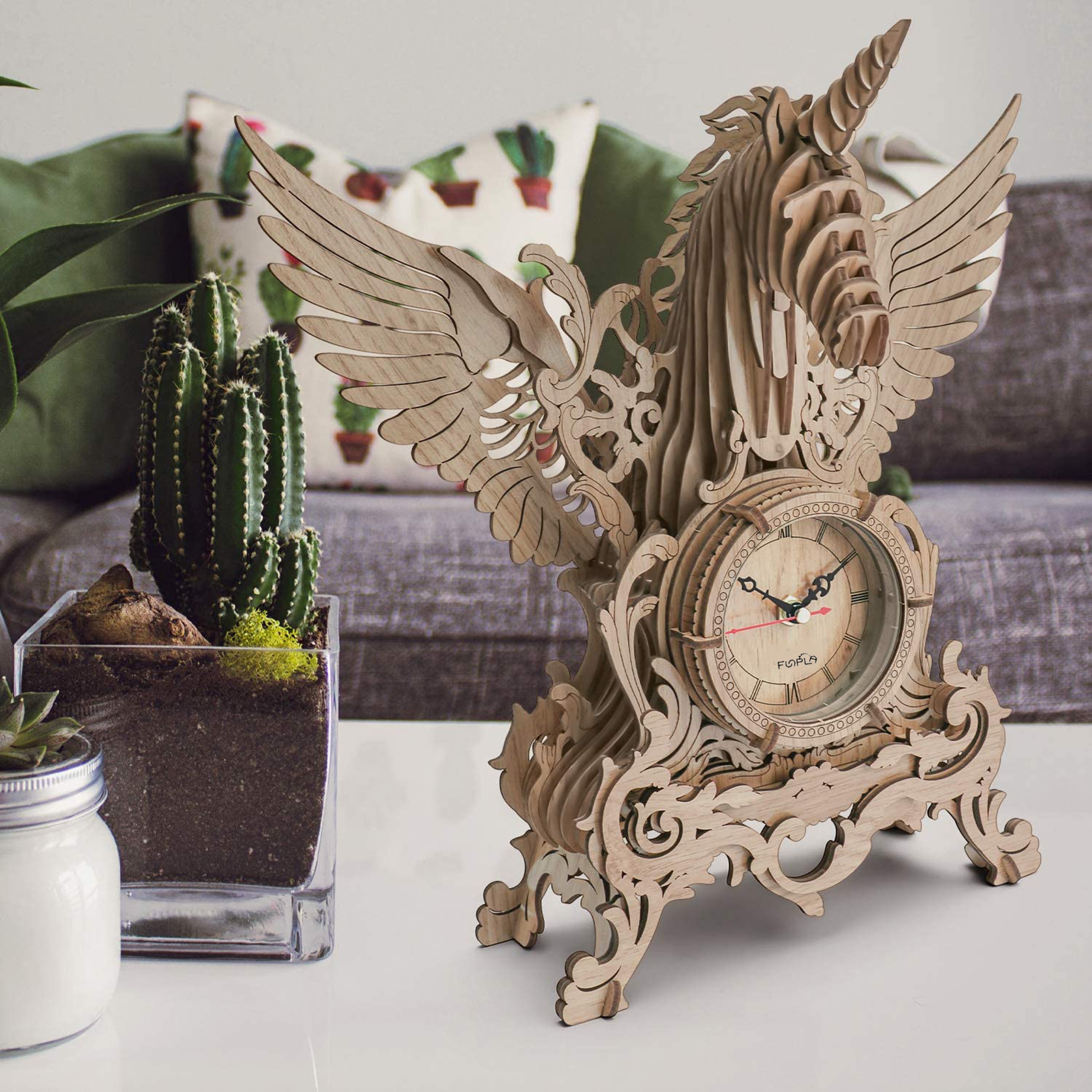 3D Wooden Puzzles Clock Model -3D Wooden Puzzles Clock Model