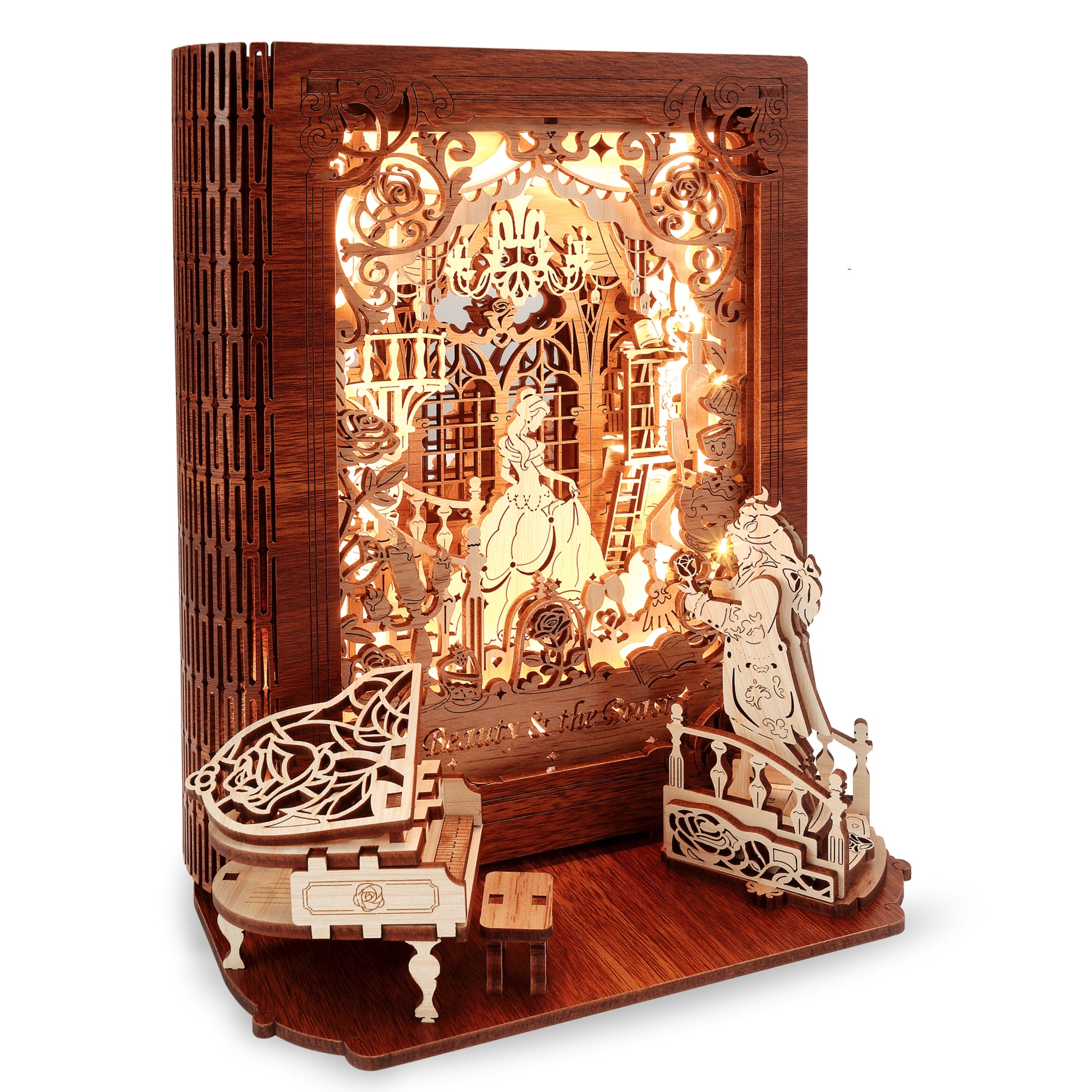 FUNPOLA Beauty and The Beast 3D Puzzle Nightlight – LED 3D Puzzle Gifts